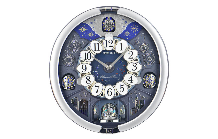 SEIKO Quartz Movement Plastic Wall Clock Unisex Blue QXM379S