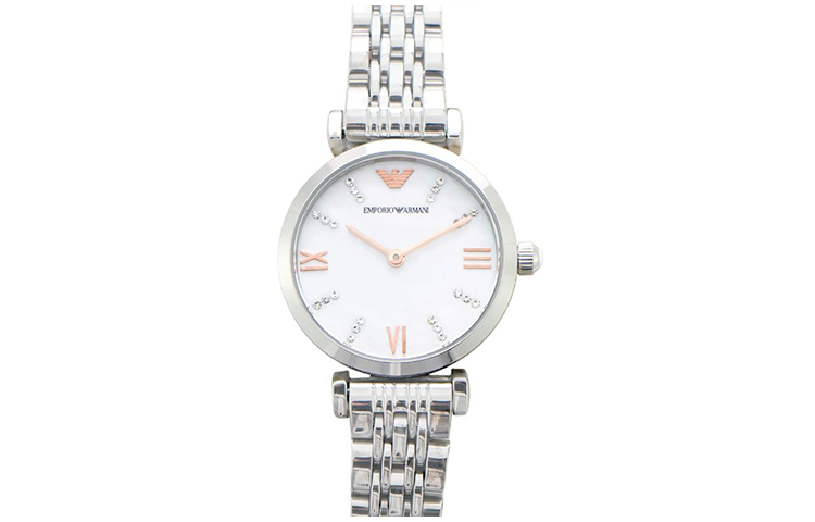 EMPORIO ARMANI Wrist Watches Quartz Movement Stainless Steel Strap 28mm White Dial Women's Watch