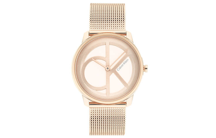 CALVIN KLEIN Wrist Watches Quartz Movement Gold Plated Strap 35mm Gold Dial Women's Watch