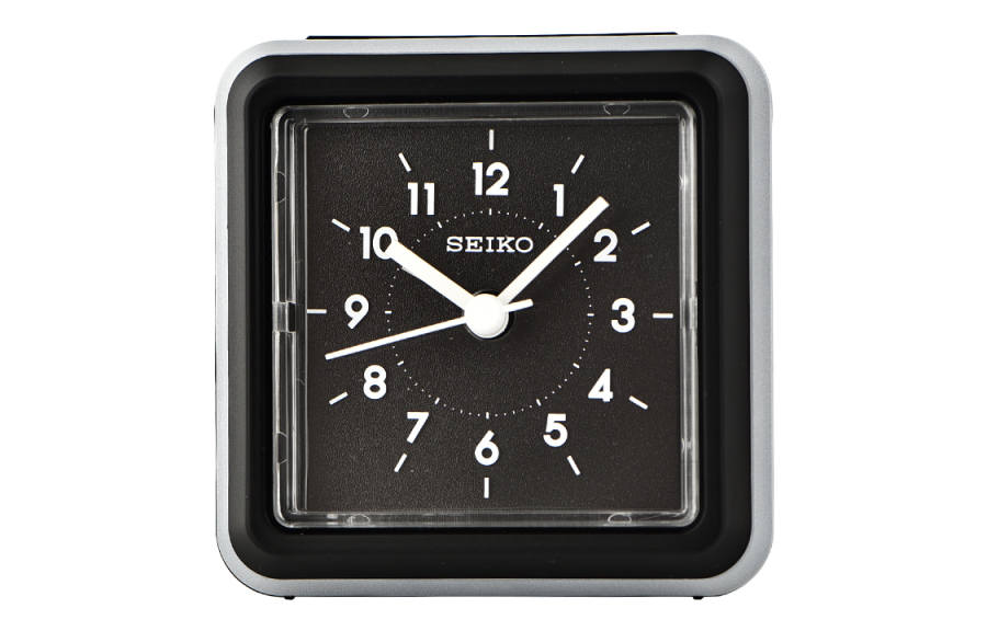 SEIKO SEIKO Quartz Movement Polyester Plastic Shell Alarm Clock Unisex Black
