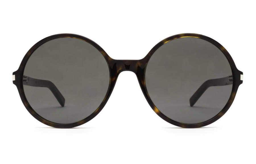 SAINT LAURENT tortoiseshell-effect round-frame sunglasses