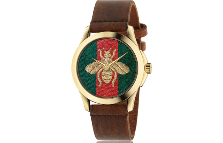 GUCCI GUCCI Wrist Watches Quartz Movement Leather Strap Green Dial Unisex 30m Water Resistant