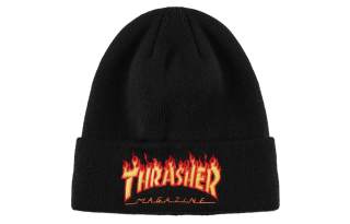 Thrasher Acrylic Beanies Unisex Black
