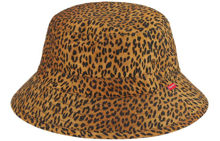 Supreme Supreme x BARBOUR Cotton Bucket Hats Unisex Black/Orange Red/Leopard Print