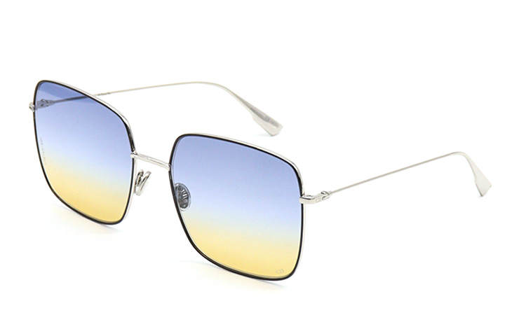 DIOR DIOR Metal Round Sunglasses Unisex Black Blue