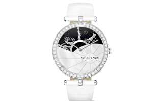 Van Cleef & Arpels Wrist Watches Automatic Mechanical Movement Crocodile Leather Strap 38mm White Dial Women's Watch