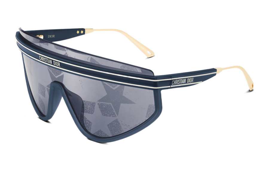DIOR DIOR Plate Irregular Shape Sunglasses Women's Blue