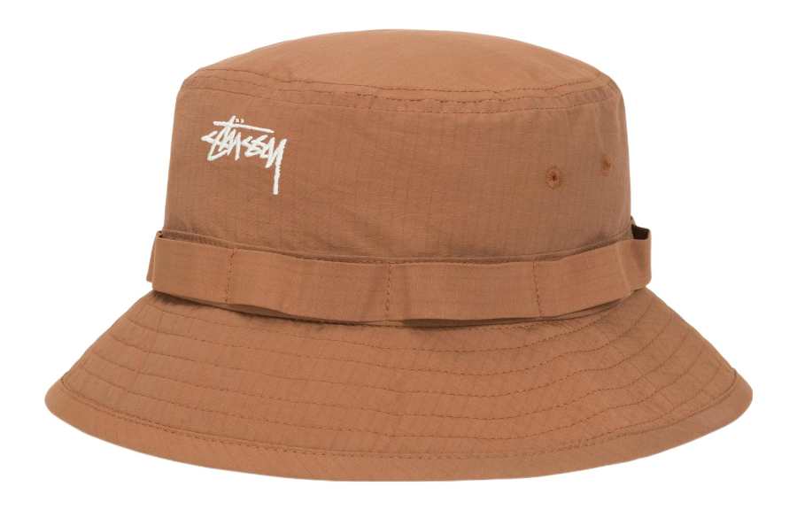 Stussy Strap Cotton Nylon Bucket Hats Unisex