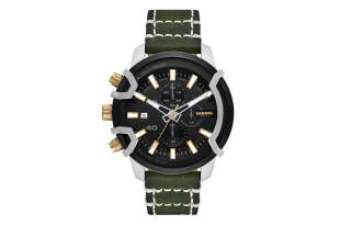 DIESEL Wrist Watches Quartz Movement Leather Strap Black Dial Men's Watches DZ4585