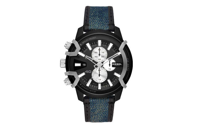 DIESEL Wrist Watches Quartz Movement Leather Strap 43mm Black Dial Men's Watches DZ4572 NLP