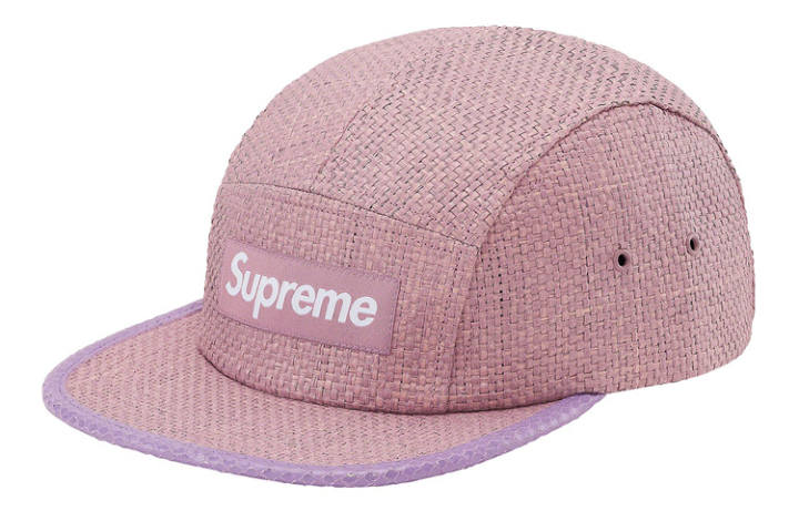 Supreme Supreme Raffia Baseball Caps Unisex Brick Red/Light Purple/Black/Wheat