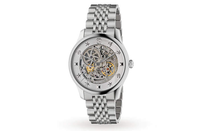 GUCCI GUCCI G Timeless Collection Wrist Watches Automatic Mechanical Movement Stainless Steel Watchband Skeleton Dial