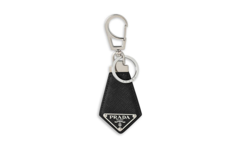 PRADA PRADA Logo Plaque Keychain