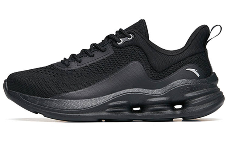 Anta Comprehensive Training Collection Cushioning Lightweight Breathable Low top Running Shoes Women's Black Silver