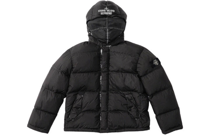 Supreme Supreme X Stone Island Painted Camo Crinkle Down Jacket