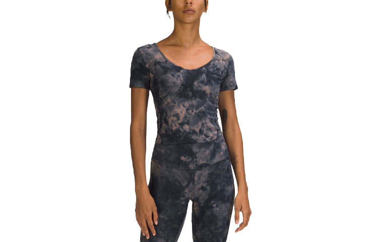 Lululemon Align T Shirt Women's Dye Lunar Rock Marine Blue