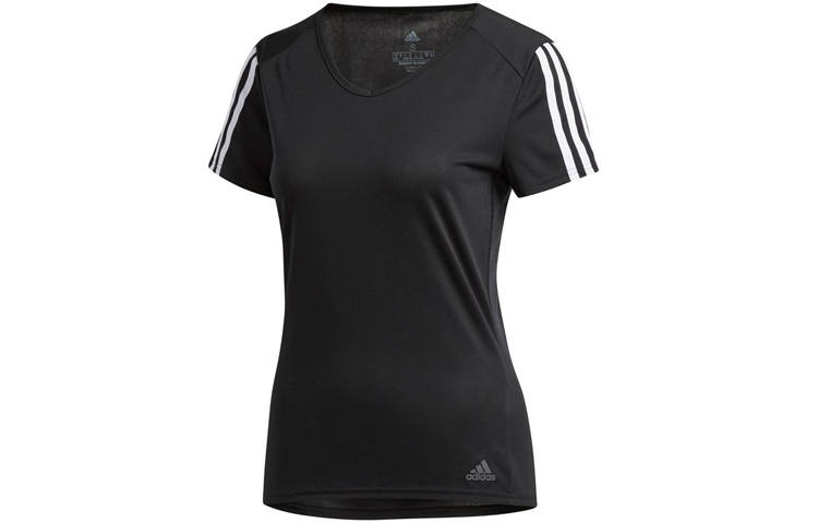 Adidas Adidas T Shirts Women's Black Crew Neck Moderate Straight Fit