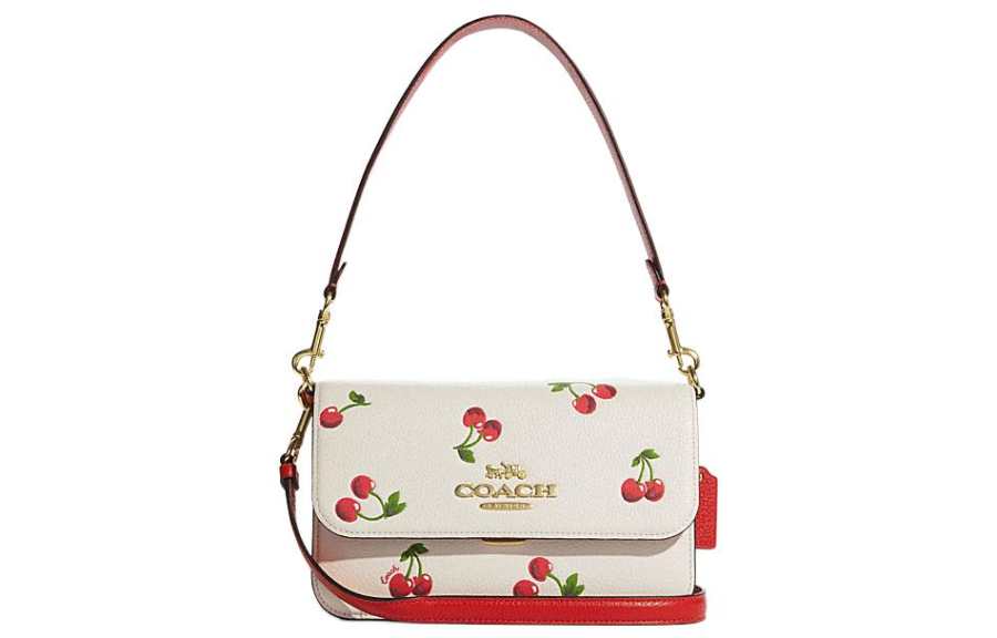 COACH Brynn Cow Leather Handbag, Shoulder Bag Medium Women's White