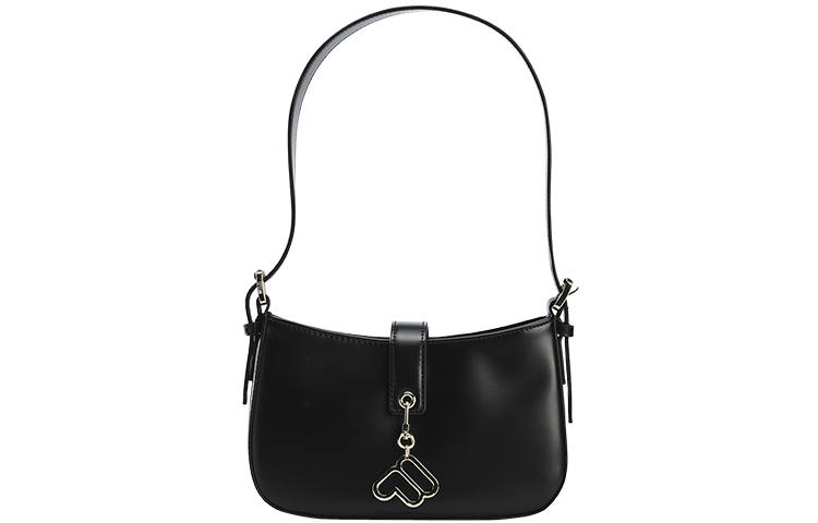 FILA Synthetic Leather Shoulder Bag, Crossbody Bag Extra Small Women's Jet Black