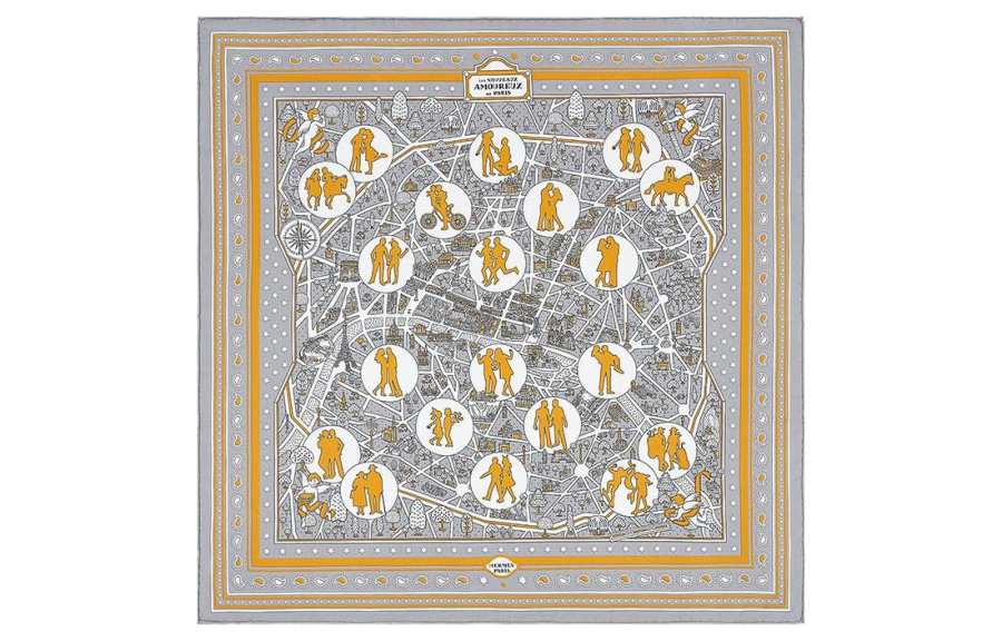 HERMES HERMES Scarves Women's Gray