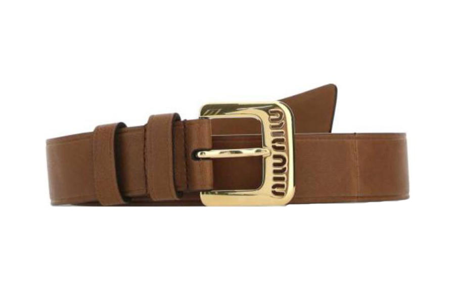MIU MIU 【Replicated_PM】cut-out logo leather belt