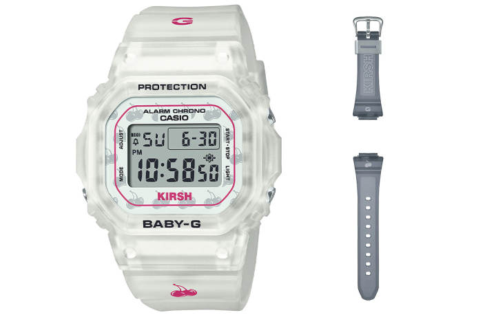 CASIO CASIO KIRSH BABY G Quartz Movement Resin Strap Watch Women's Watch White Dial