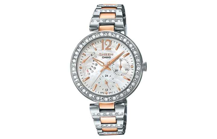 CASIO CASIO Women's SHEEN Mother Of Pearl Color Watch SHE-3043SG-7A