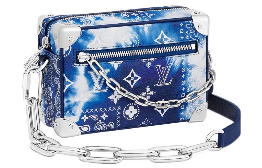 LOUIS VUITTON LOUIS VUITTON Mini Soft Trunk Bandana Monogram Blue