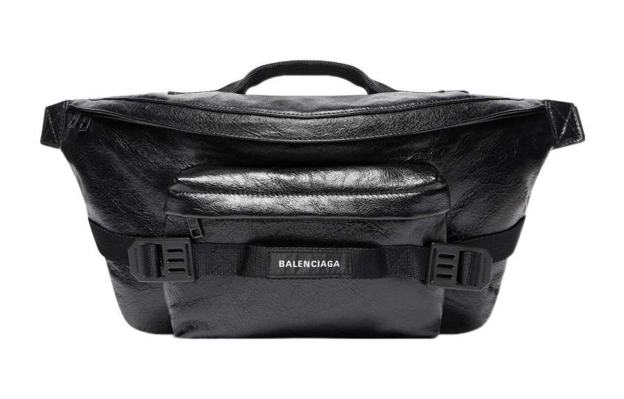 Balenciaga Army Sheepskin Fanny Pack Large Men's Black