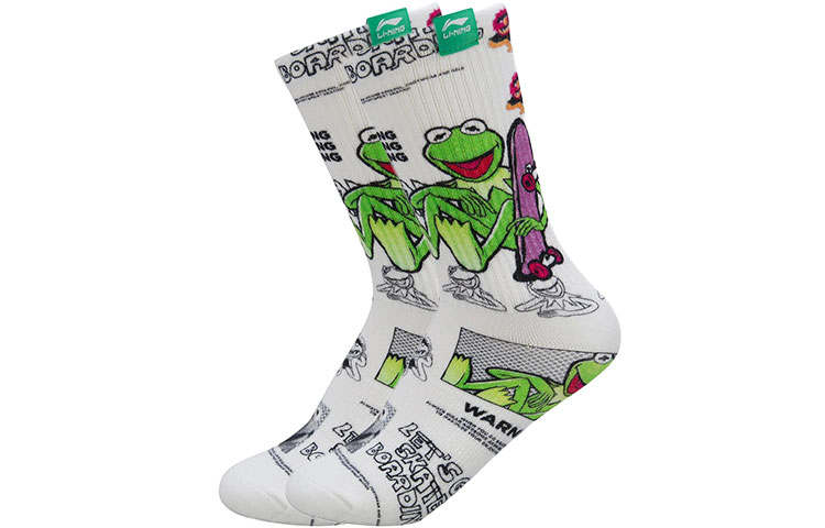 Li-Ning Li Ning x Disney Crew Socks Unisex 1 Pack White