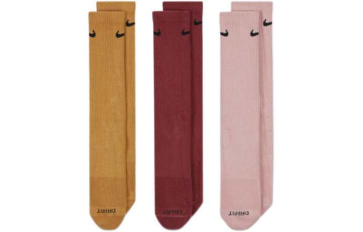 Nike Nike Knee High Socks Men's Men's 3 Pack Pink/Cedar Red/Wheat Yellow