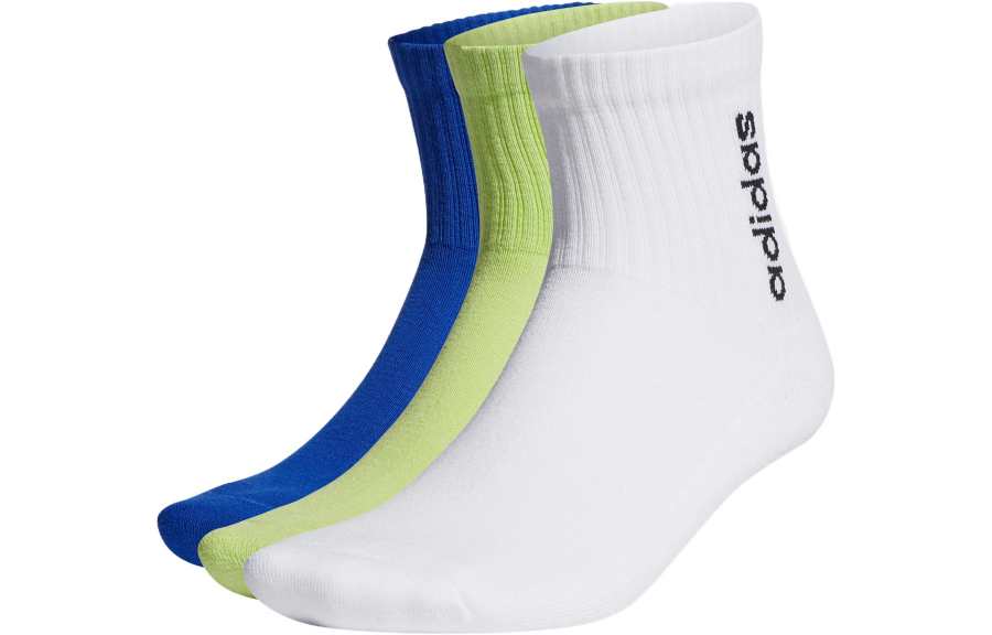 Adidas Neo Crew Socks Unisex 3 Pack White/Green/Blue
