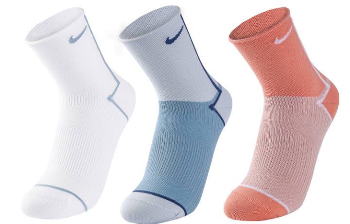 Nike Nike Crew Socks All Unisex White Pink Blue Couple's