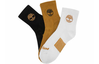 Timberland Crew Socks Men's 3 Pack White/Wheat/Black