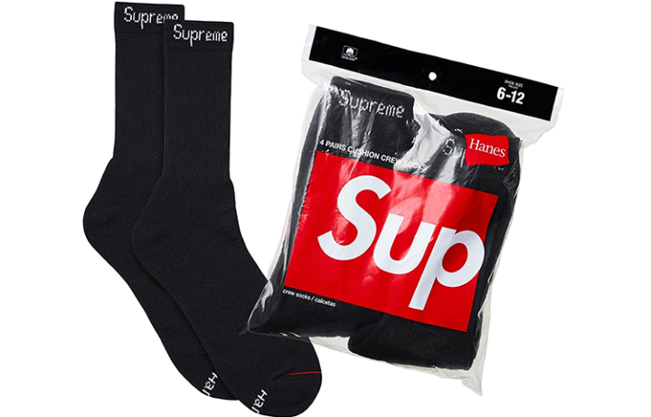 Supreme Supreme Hanes Socks 4 Pack Black
