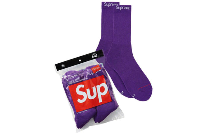 Supreme Supreme Hanes Crew Socks 4 Pack Purple