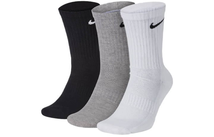 Nike Nike Crew Socks Unisex 3 Pack Black White Gray