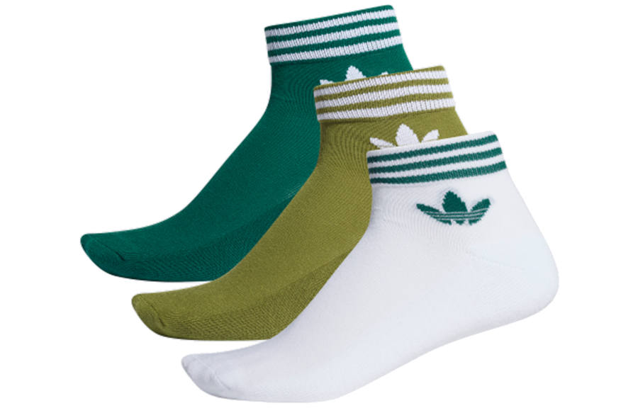 Adidas Originals Ankle Socks Unisex Olive Green/Forest Green/White