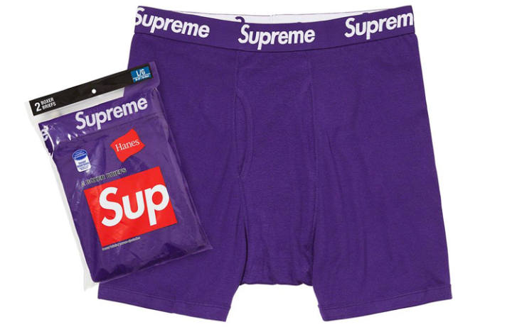 Supreme Supreme Hanes Boxer Briefs 2 Pack Purple