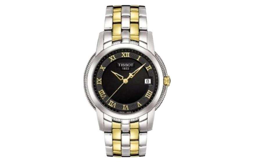 TISSOT Quartz Movement Men's Watches Watch 40mm Black Dial Stainless Steel Case Stainless Steel Strap