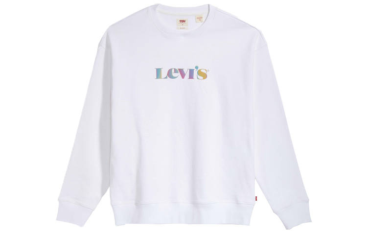 Levis Levis Crew Neck Fitted Regular Long Sleeved Sweatshirt Men's White