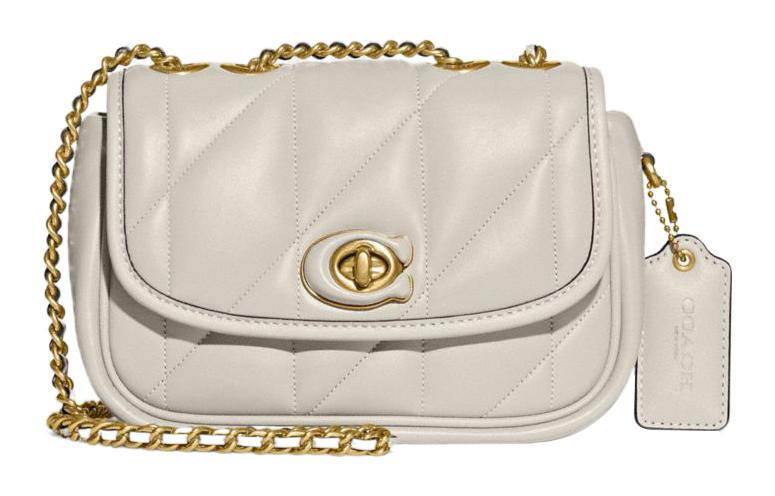 COACH Pillow Madison Nappa Soft Leather Crossbody Bag, Shoulder Bag Medium Women's White