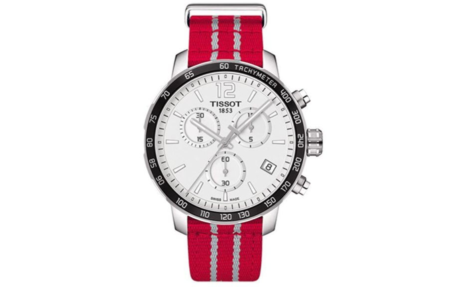 TISSOT Quartz Movement 100m Waterproof Men's Watches Watch 42mm Silver Dial Stainless Steel Case Fabric Strap