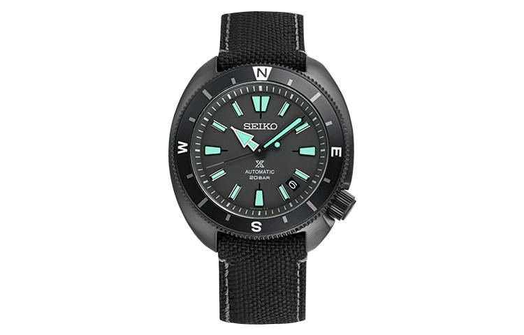SEIKO Prospe Collection Mechanical Movement Fabric Strap Watch Men's Watches Black Dial SRPH99K1