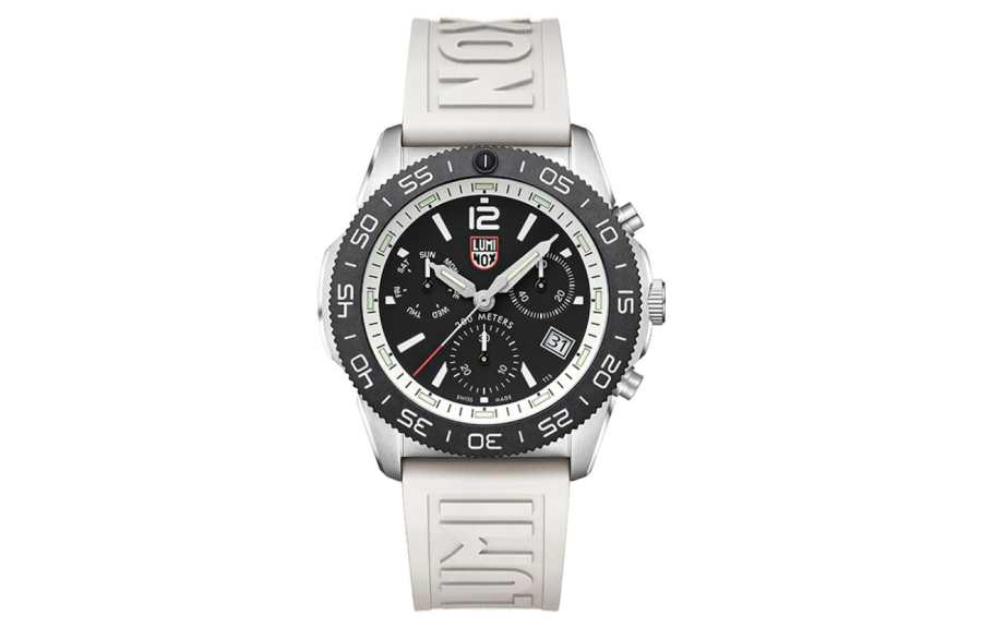 LUMINOX Pacific Diving Chronograph Collection Quartz Movement Men's Watches Watch 44mm Black Dial Rubber Strap