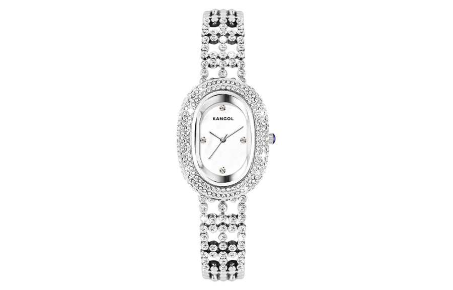 KANGOL Simple Collection Quartz Movement Metal Strap Watch Women's Watch White Dial Waterproof KANGOL K693