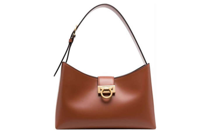 Ferragamo FERRAGAMO Leather Handbag Regular Women's Brown