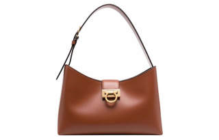 FERRAGAMO Leather Handbag Regular Women's Brown