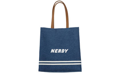 Nerdy Cotton Shoulder Bag Regular Unisex Blue