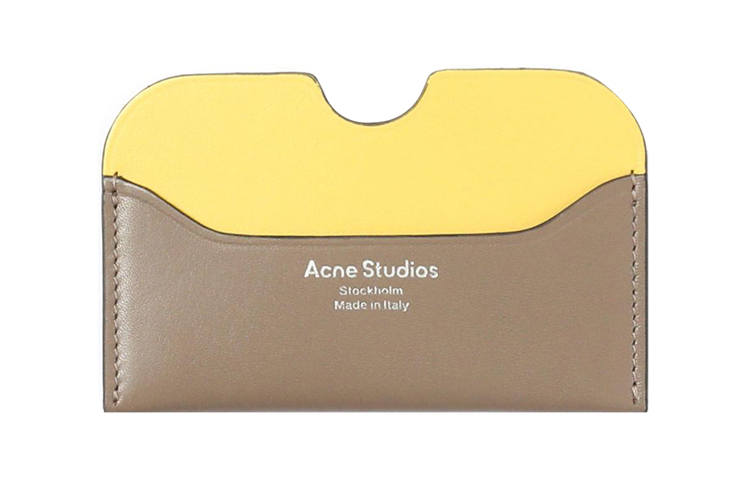 Acne Studios Acne Studios Cow Leather Card Holder Unisex Coffee
